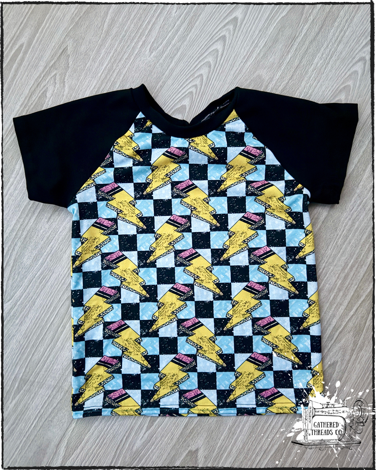 5T Pencil Lightning Bolts Raglan *RTS