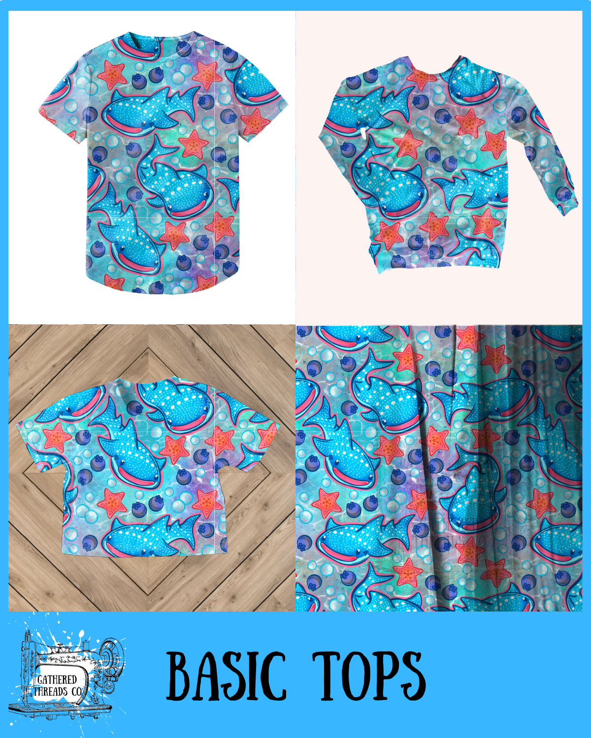 Whale Shark Basic Tops