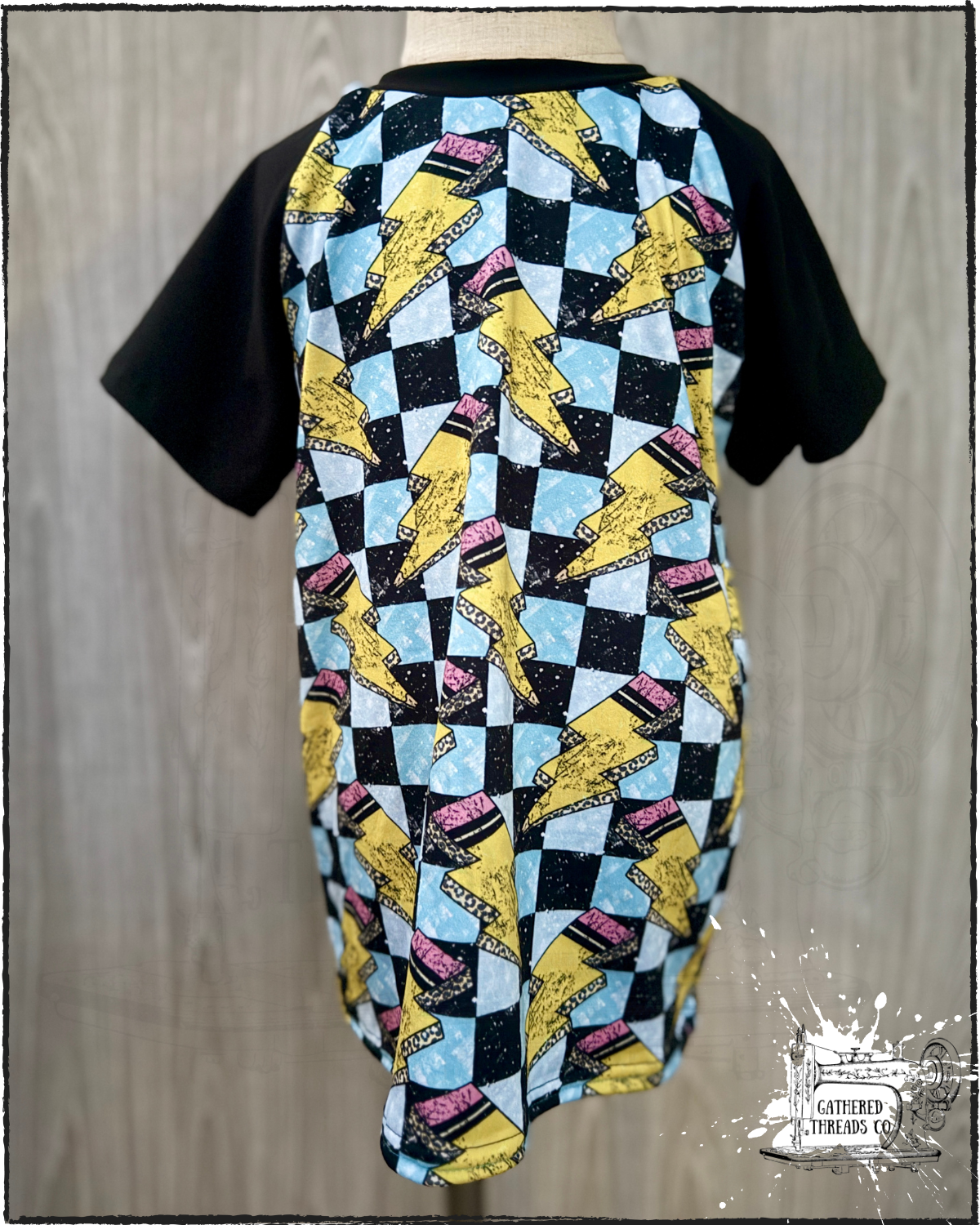 5T Pencil Lightning Bolts Raglan *RTS