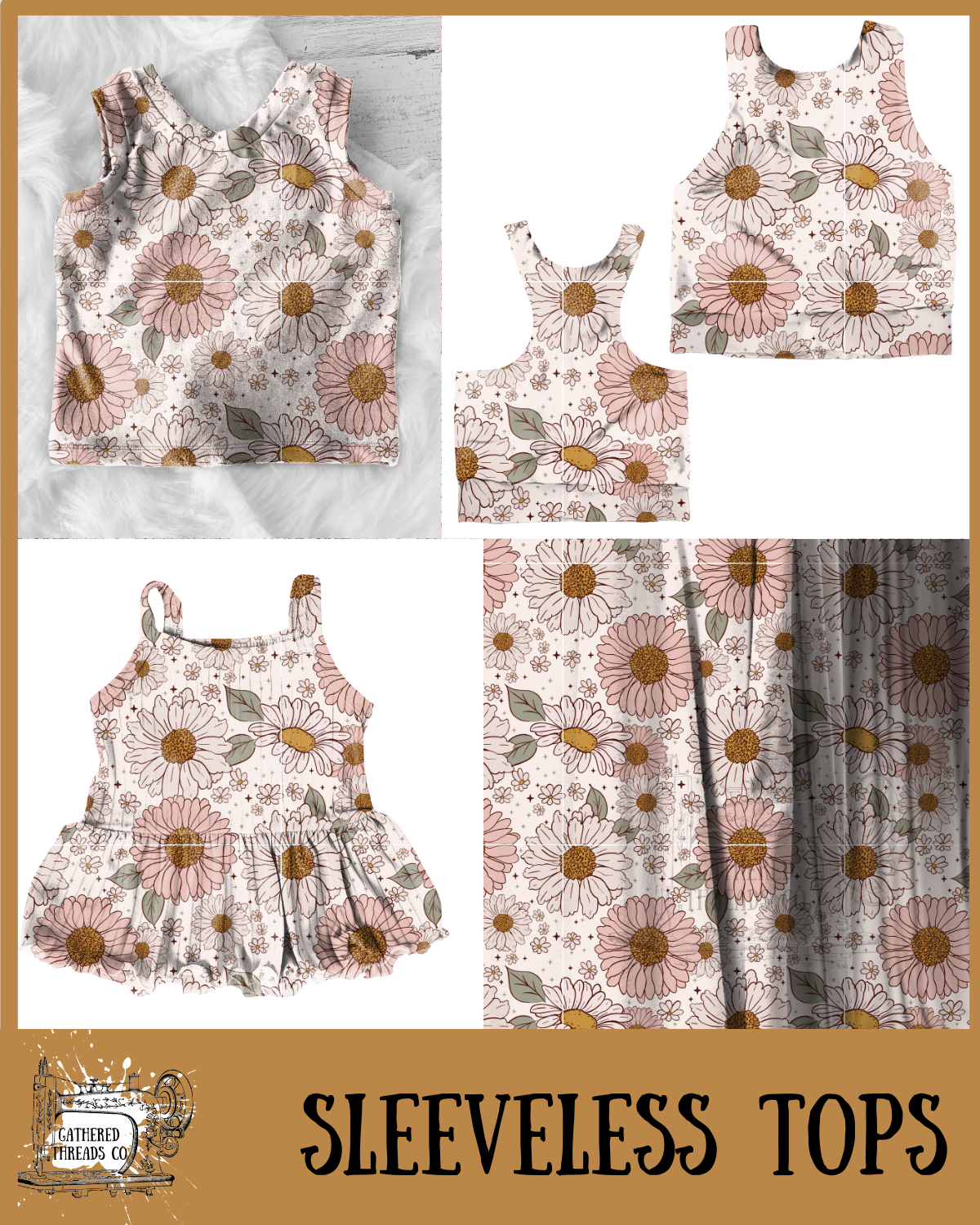 Boho Daisys Sleeveless Shirts