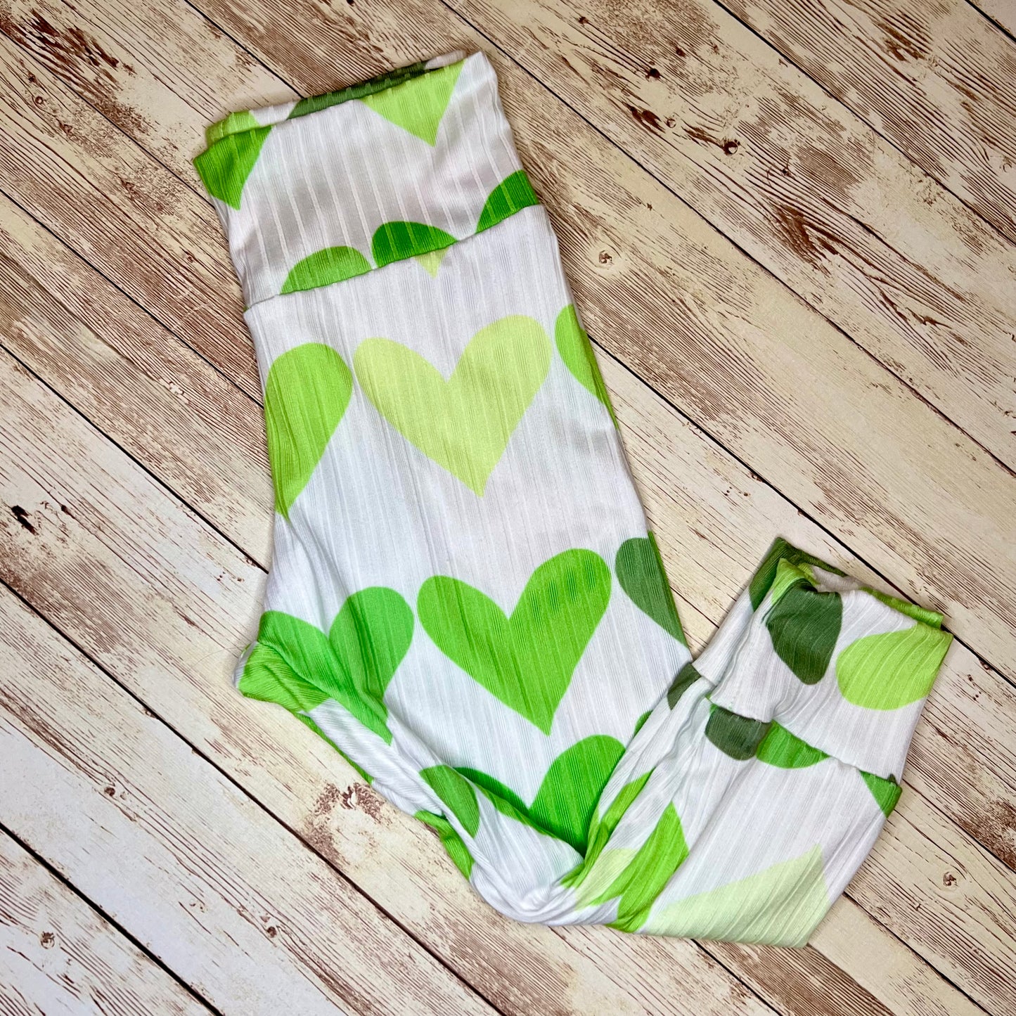 Green Heart 12-18 month leggings *RTS