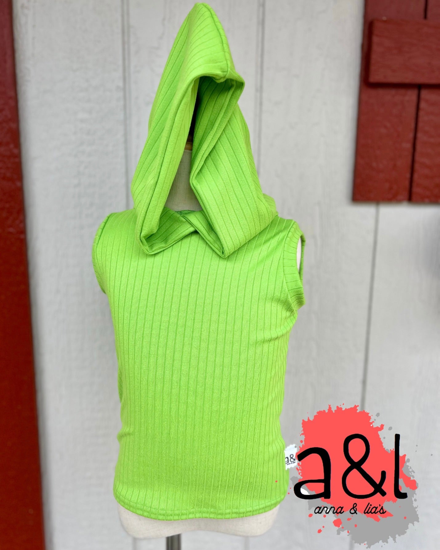 2T Neon Green Hoody Tank *RTS