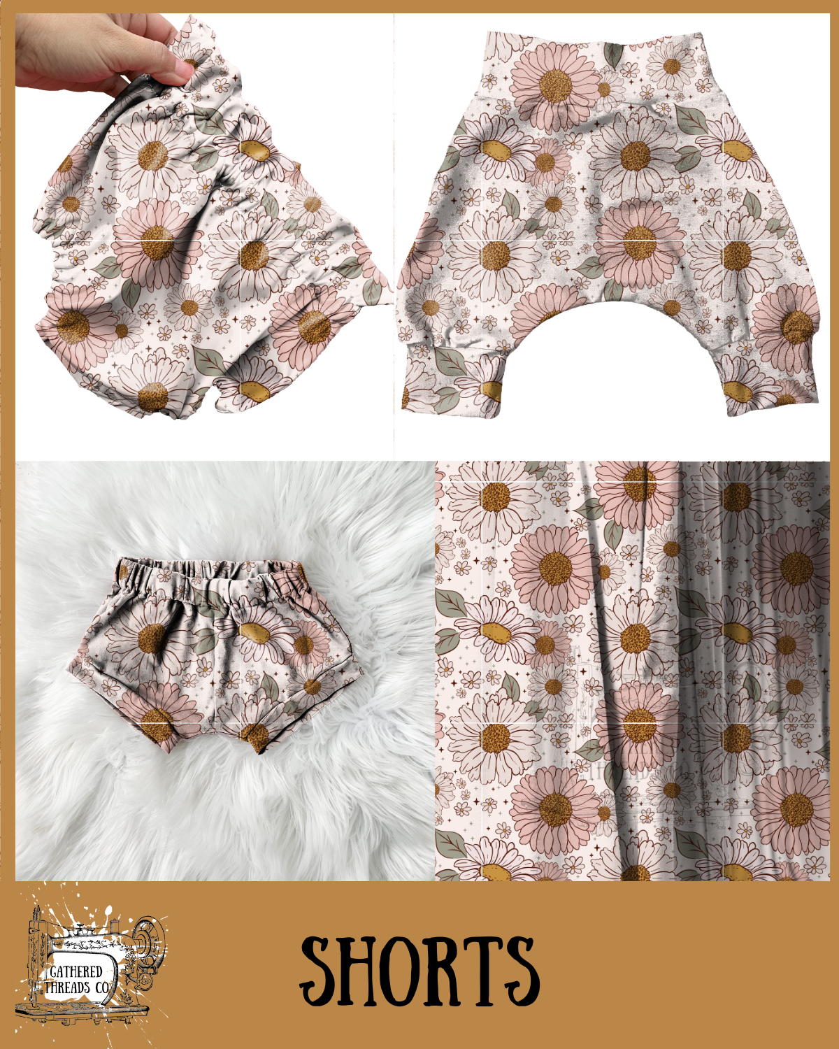 Boho Daisys Shorts
