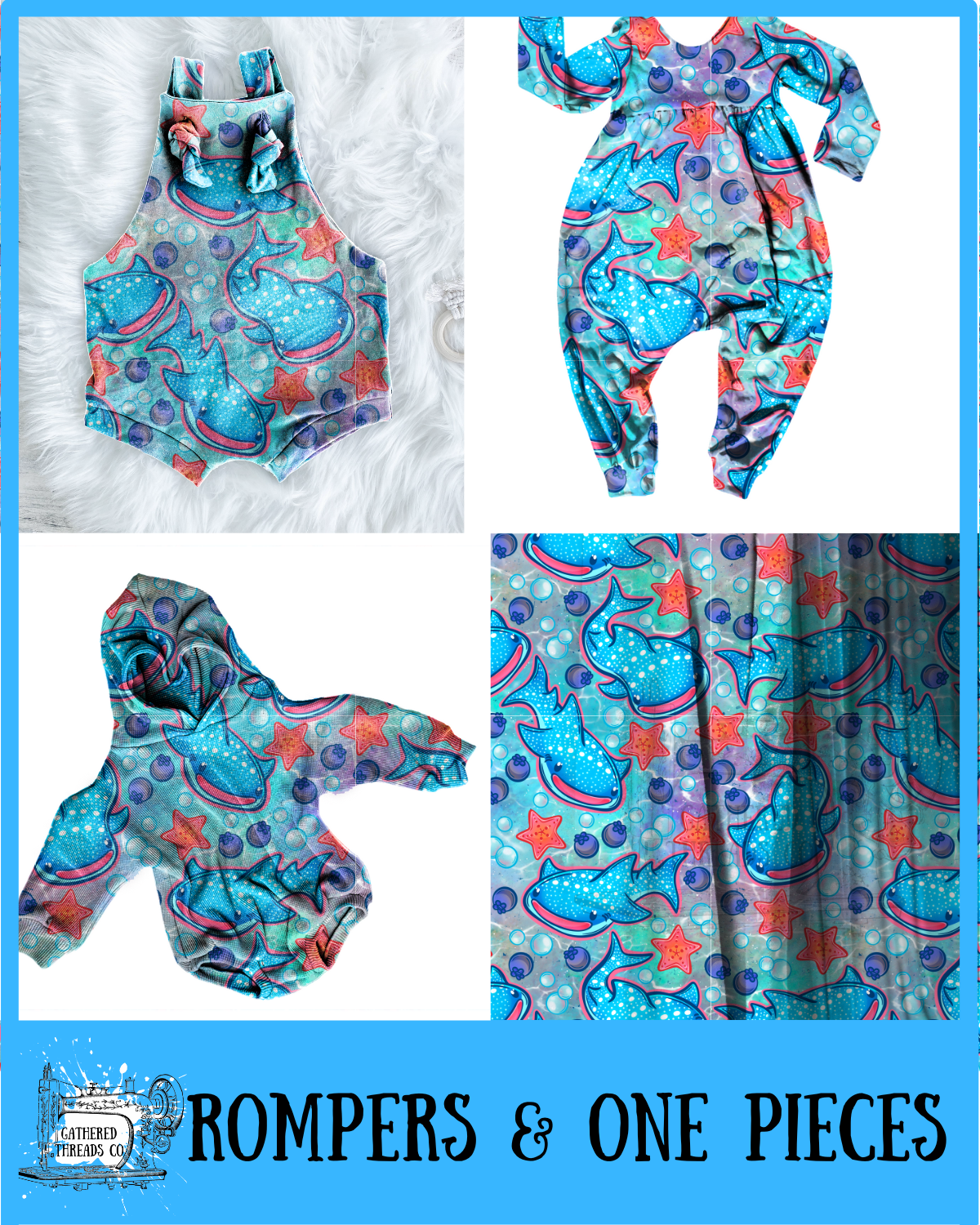 Whale Shark  Rompers & One Pieces