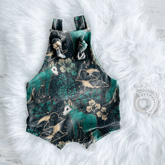 Familiars Knotted Overall Romper