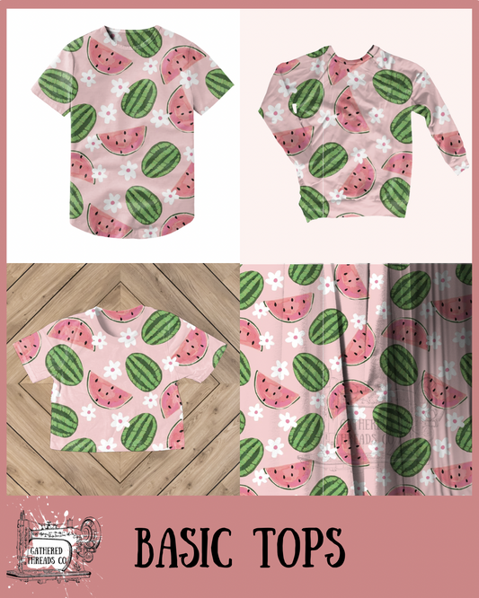 Watermelons Basic Tops