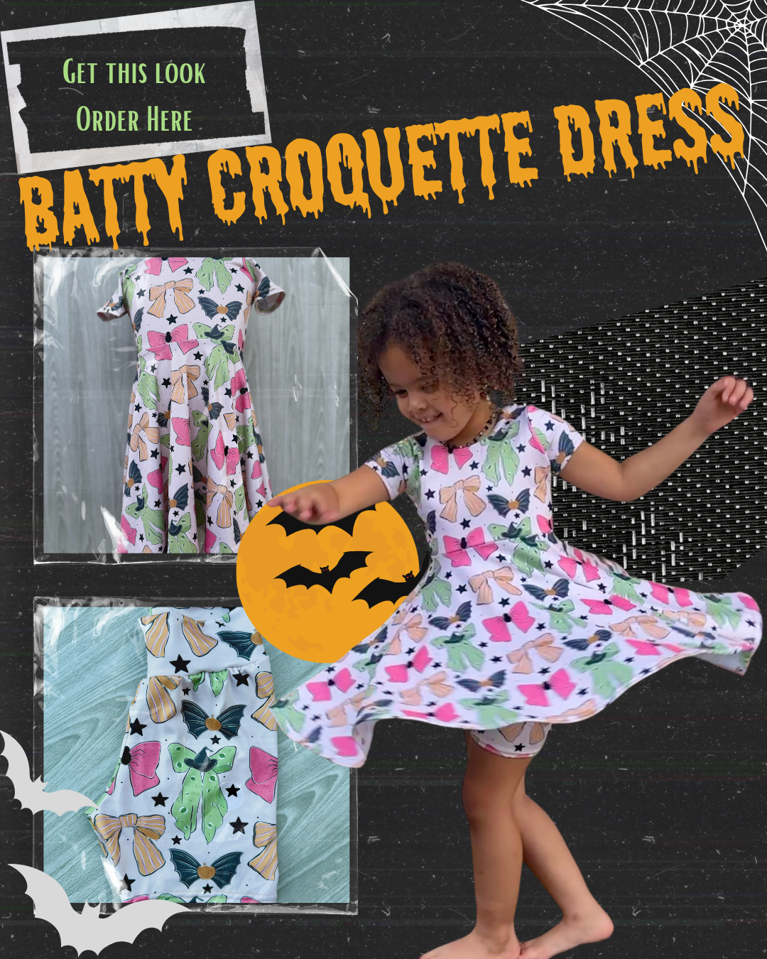 Spooky Threads Coquette Brielle Twirl Dress with added Bikers