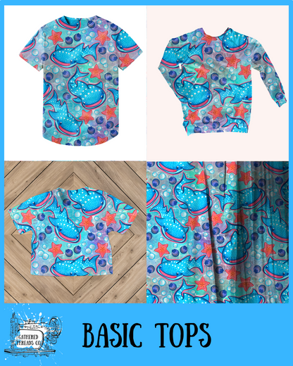 Whale Shark  Basic Tops