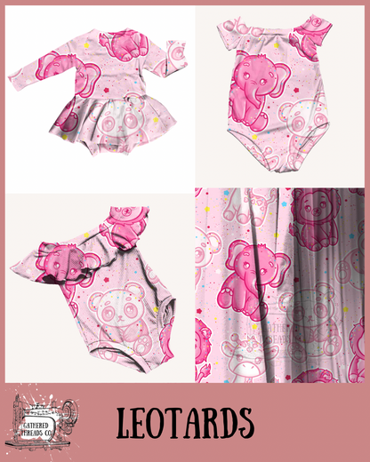 Pink Frosted Animals Leotards