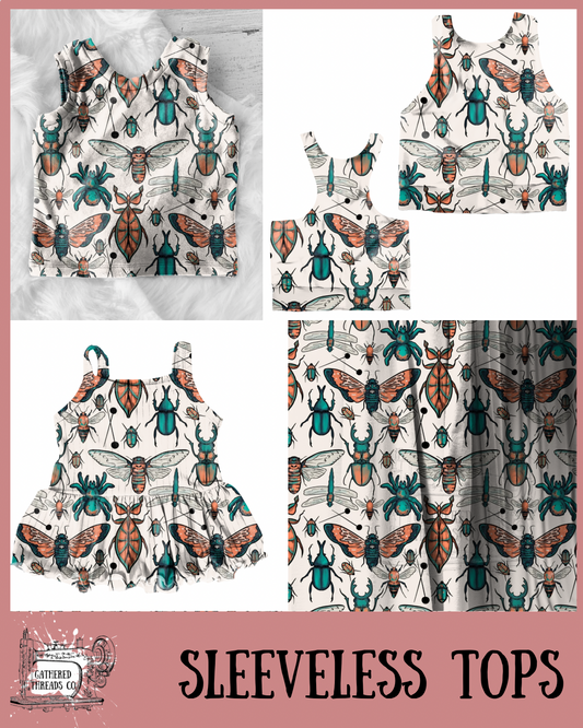 Insects Sleeveless Shirts