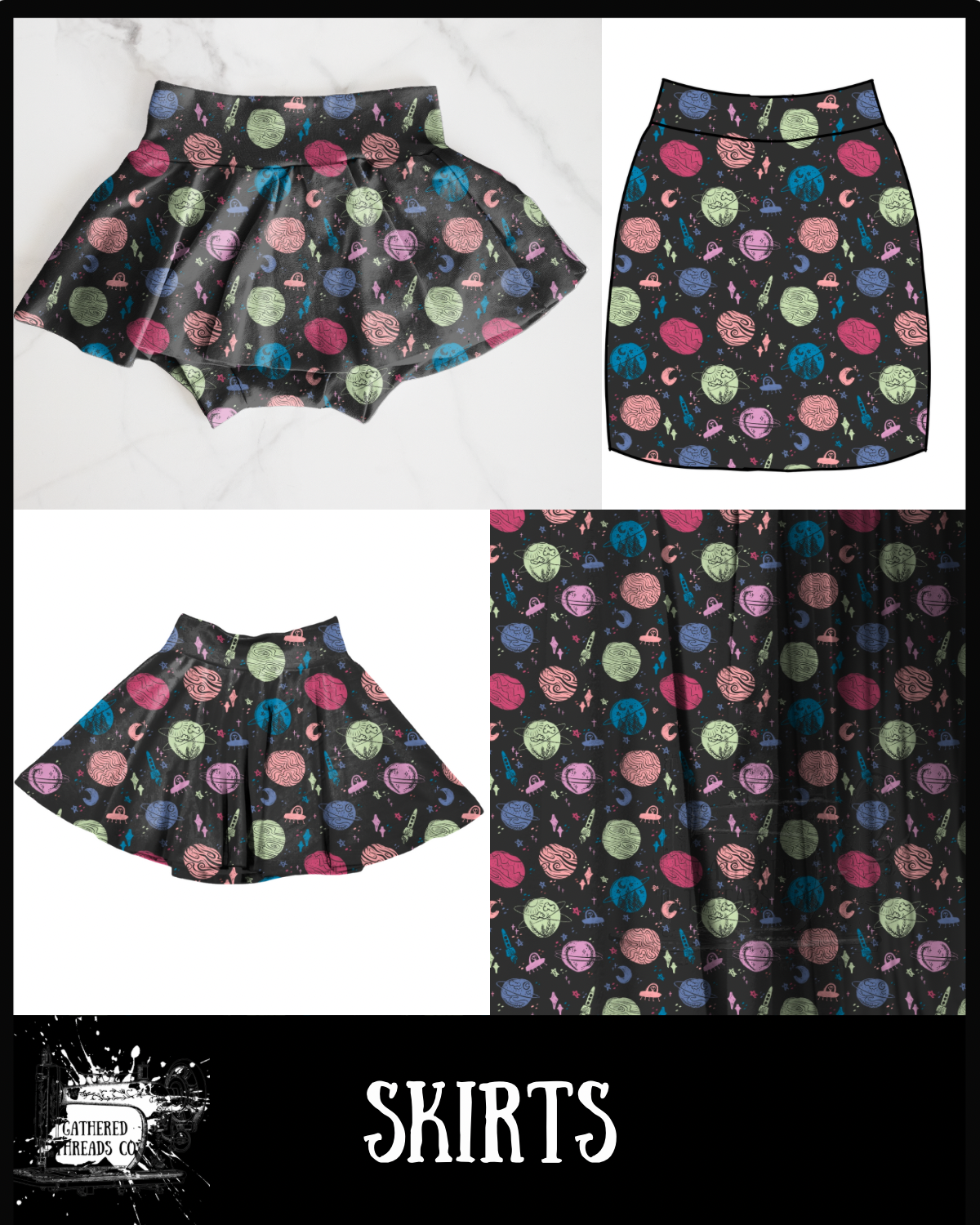 Space Doodles Skirts