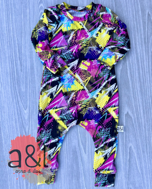 3-6M Abstract Cottage Romper *RTS