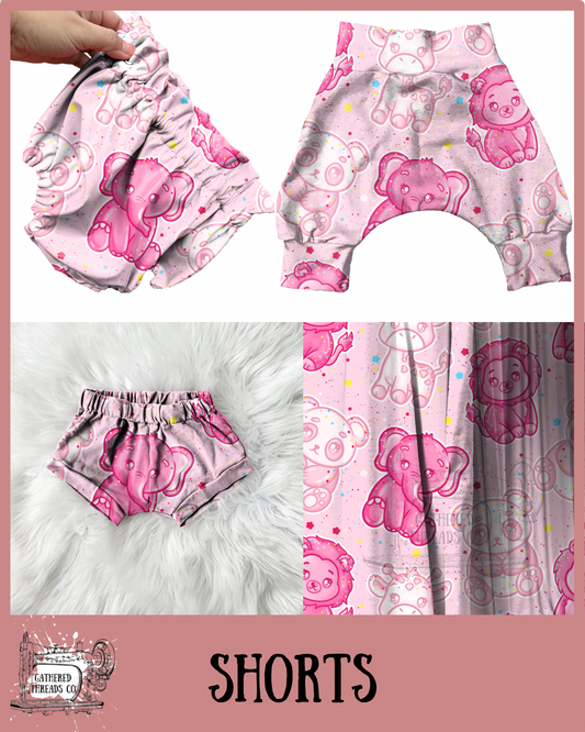 Pink Frosted Animals Shorts