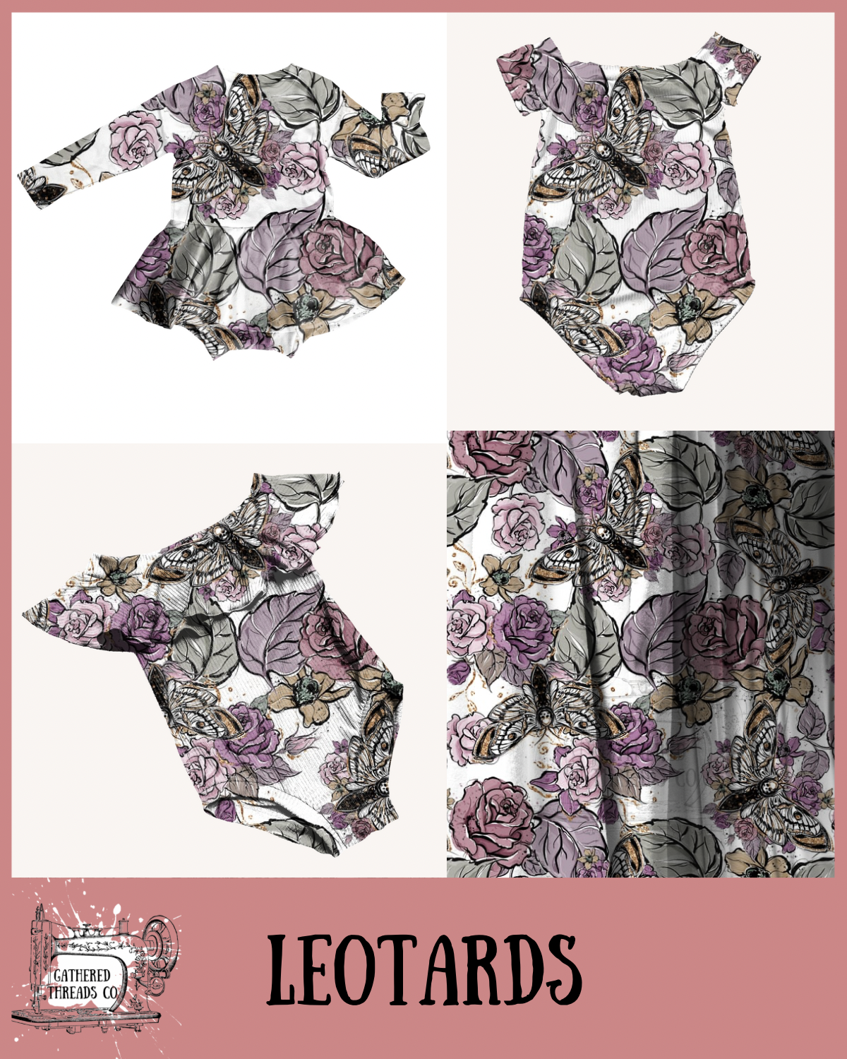 Floral Moth Leotards