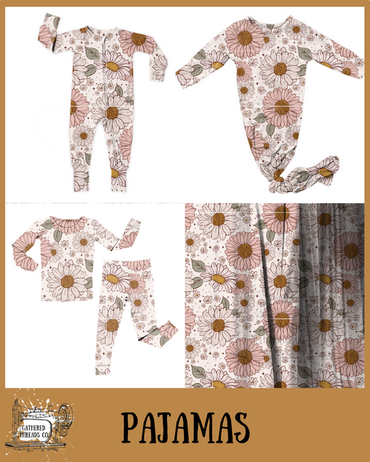 Boho Daisys Ribbed Pajamas