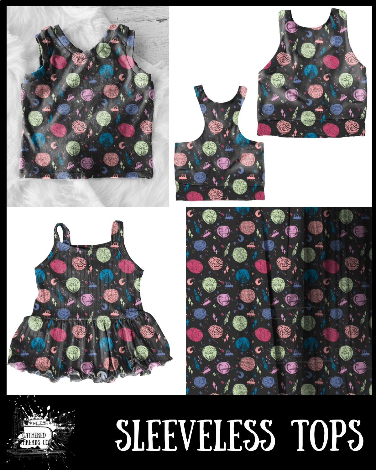 Space Doodles Sleeveless Shirts