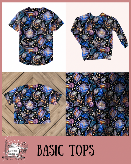 Bees & Tea Basic Tops