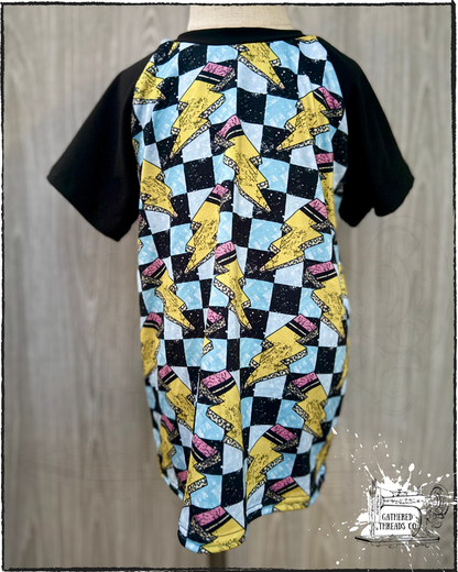 5T Pencil Lightning Bolts Raglan *RTS