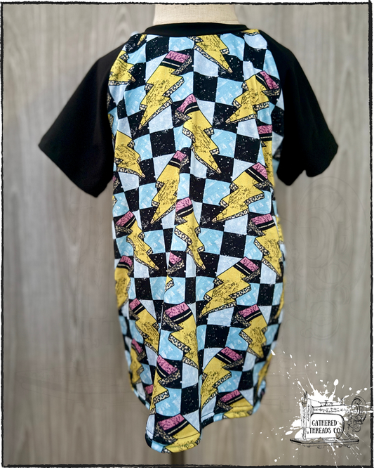 5T Pencil Lightning Bolts Raglan *RTS