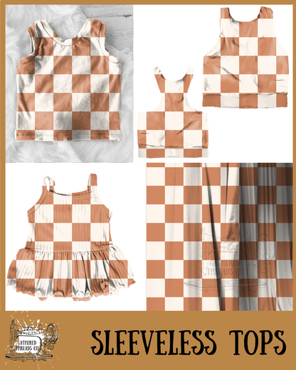 Neutral Checks   Sleeveless Shirts