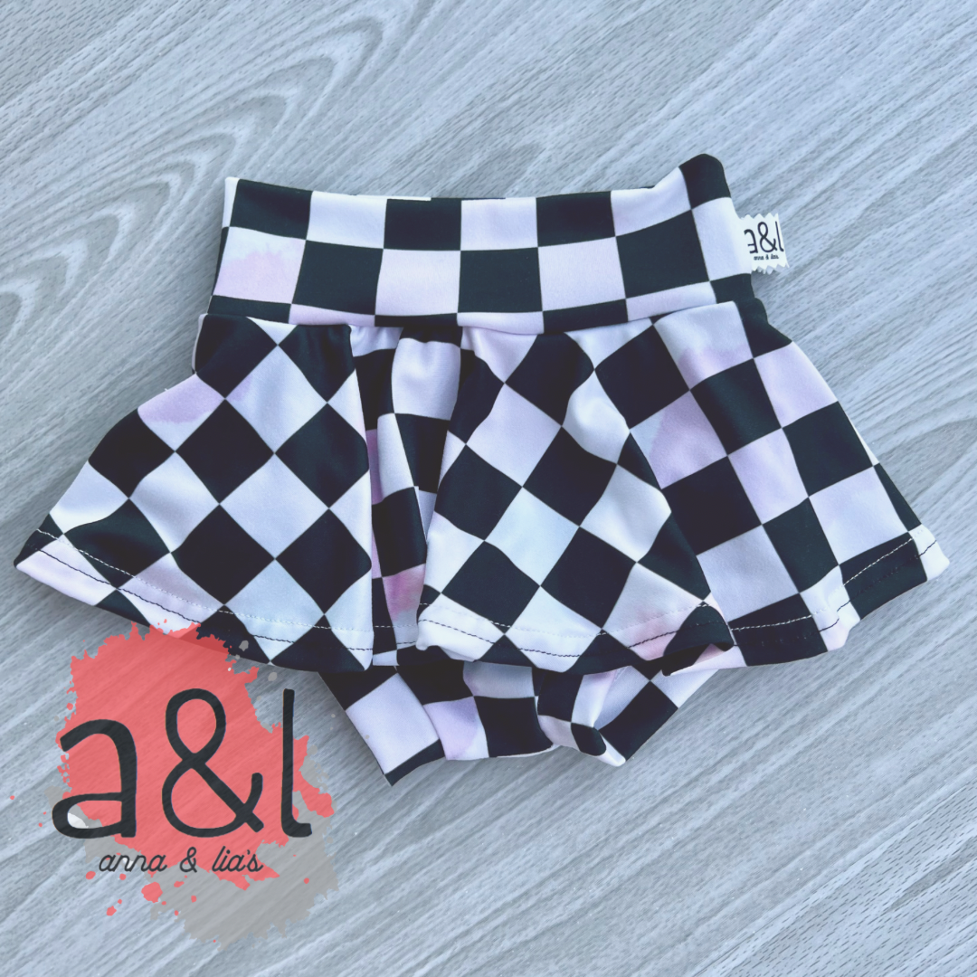 Checkered Skirted Bummies