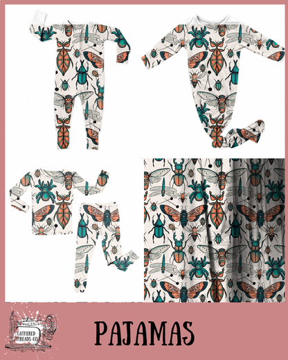 Insects Ribbed Pajamas