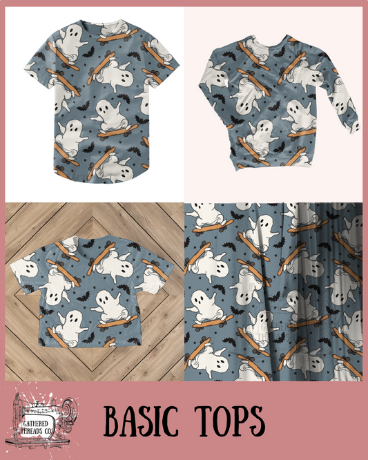Ghostly Threads Basic Tops