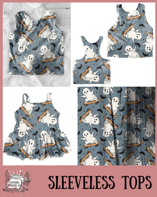 Ghostly Threads Sleeveless Shirts