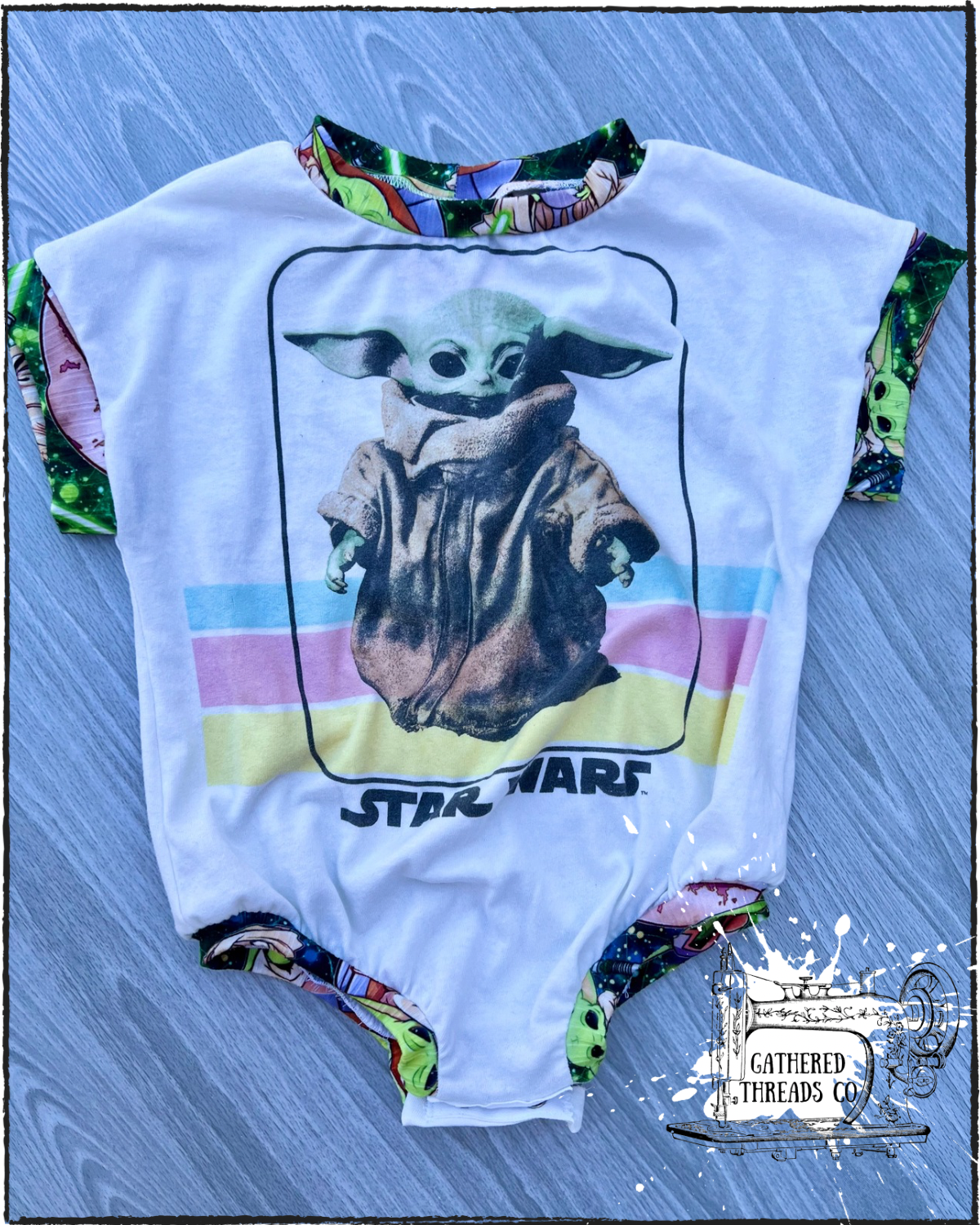 Up-cycled Baby Alien 18-24m Sweater Romper *RTS