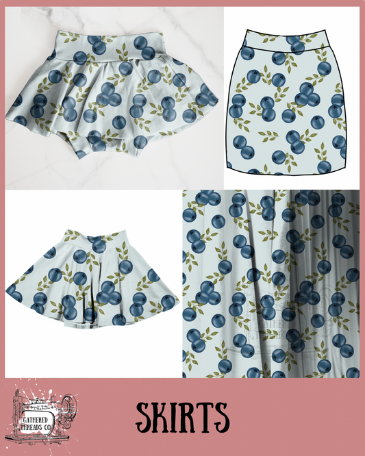 Blueberries Skirts