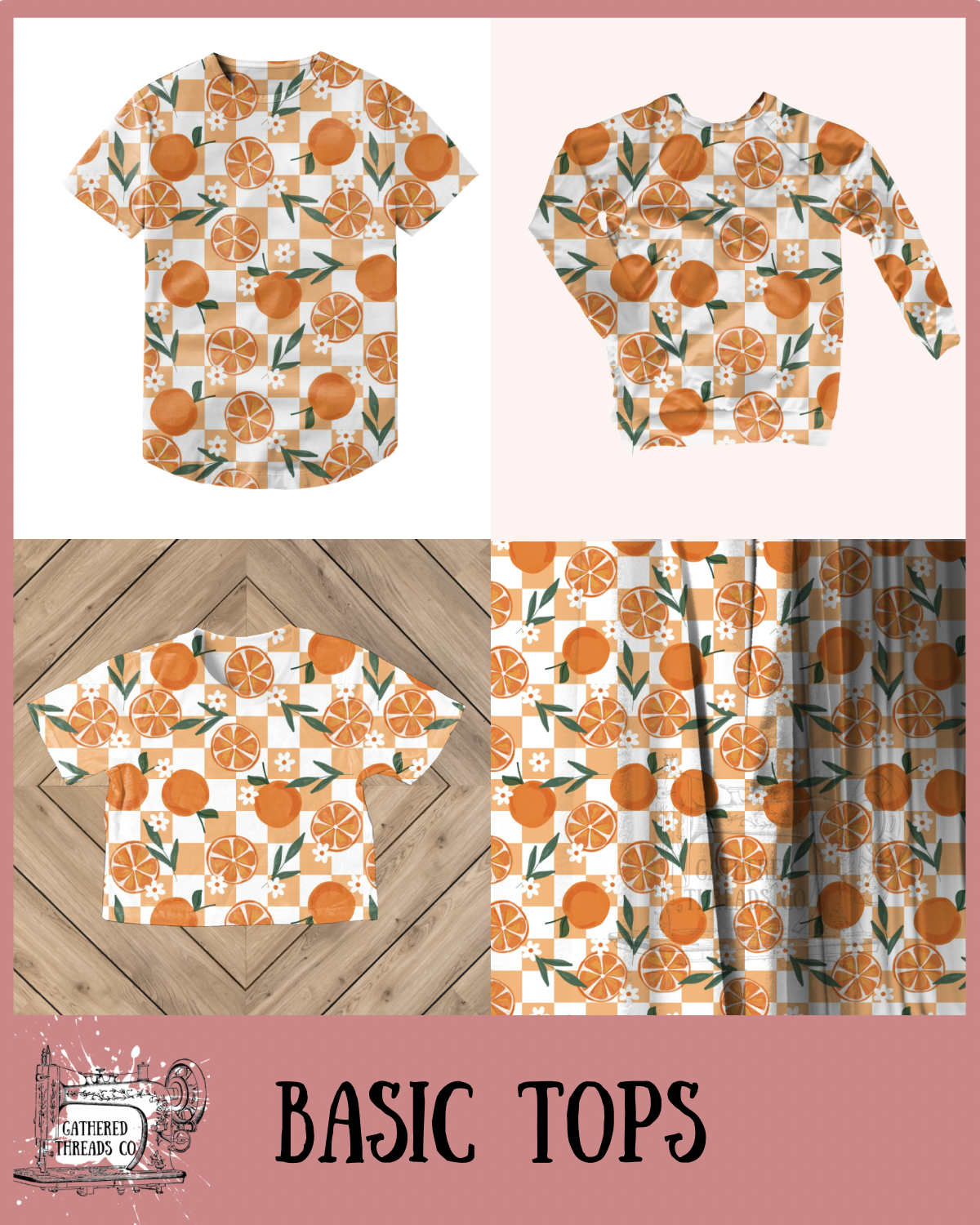 Oranges Basic Tops