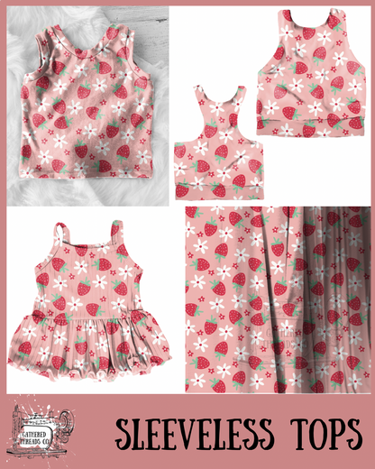 Strawberries Sleeveless Shirts