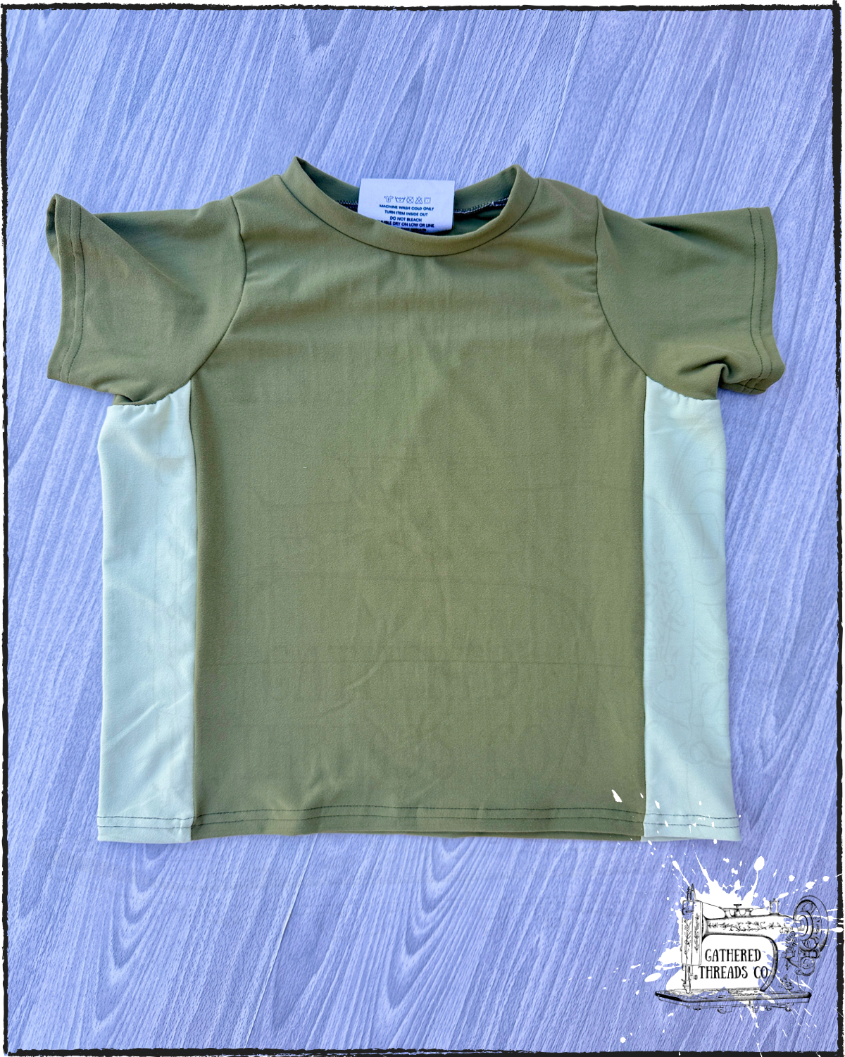 Color-block Tee & Bikers size 5(kids) *RTS