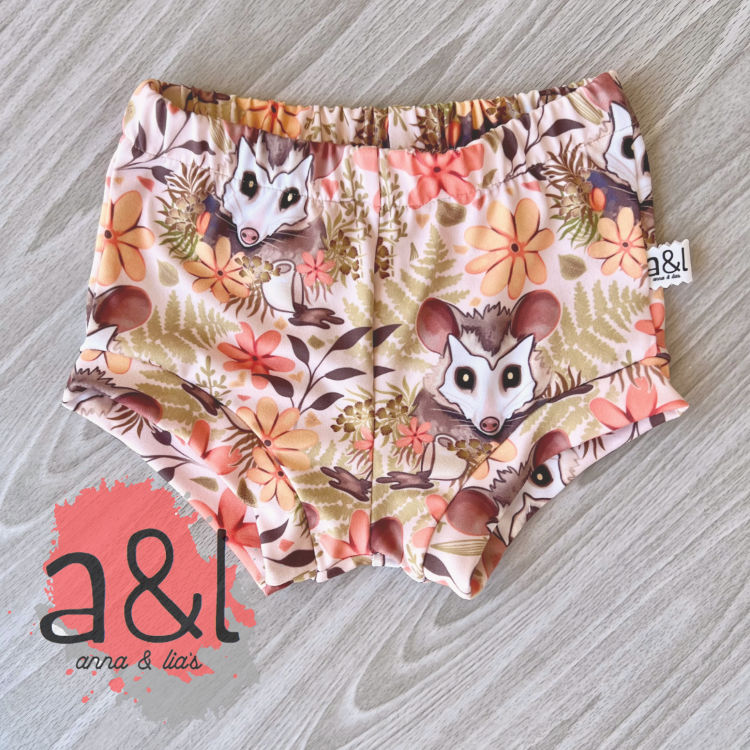 Familiars Opossum Shorties (new elastic band) 2T *RTS