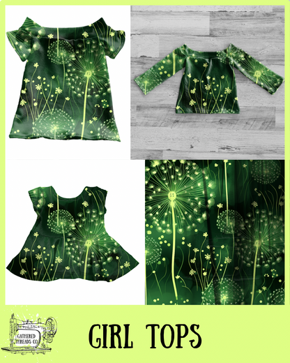 Green Dandies  Girl Tops