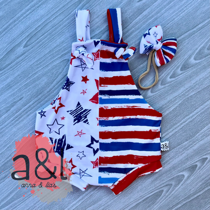 Knotted Shortall Romper Custom