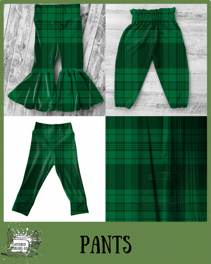 Emerald Plaid  Pants