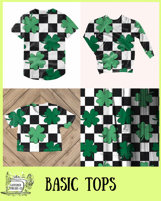 Shamrock Checkers Basic Tops