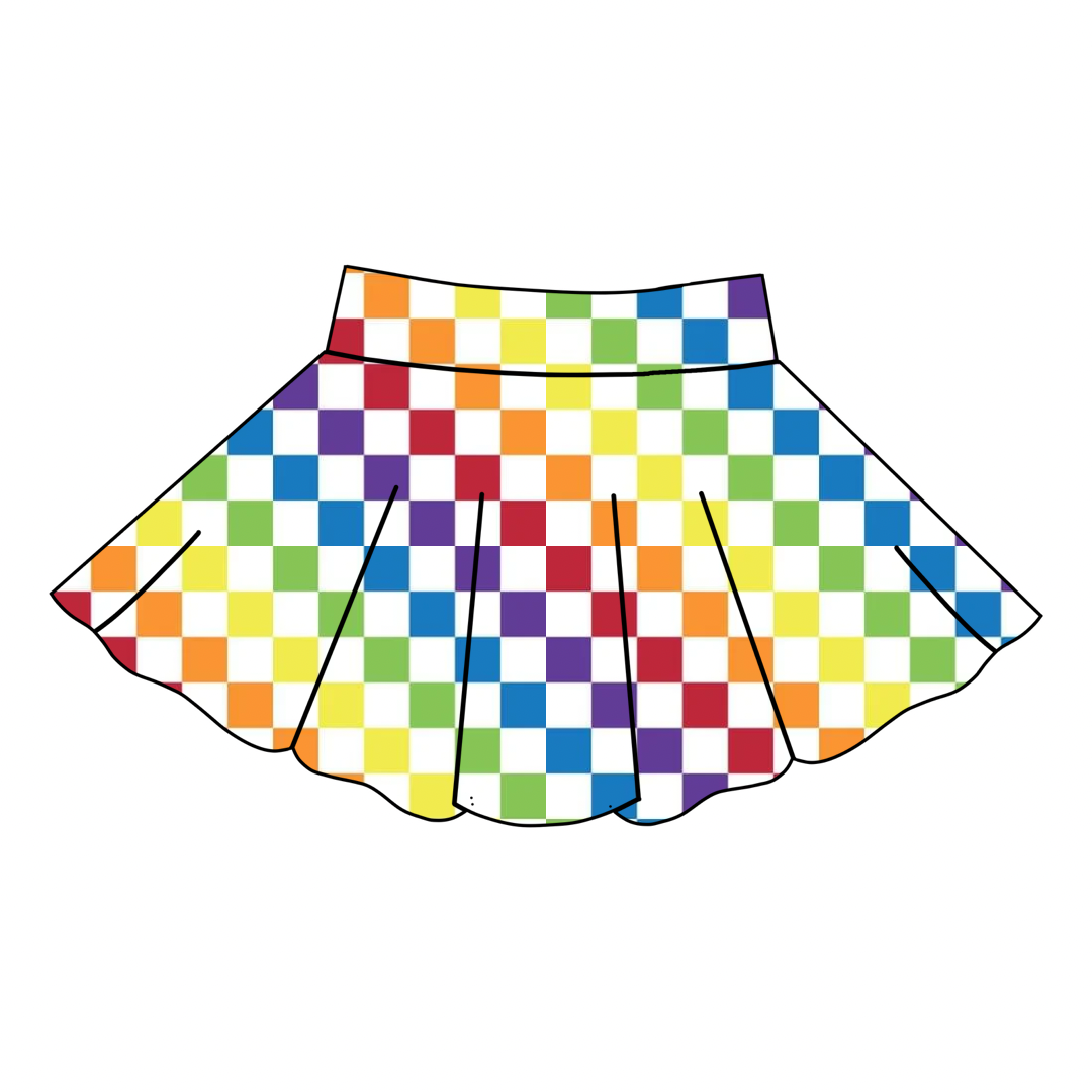 Checkered Skater Skirt (Girls)