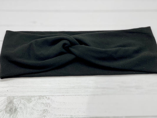 Black Faux Knot Adult Headband *RTS