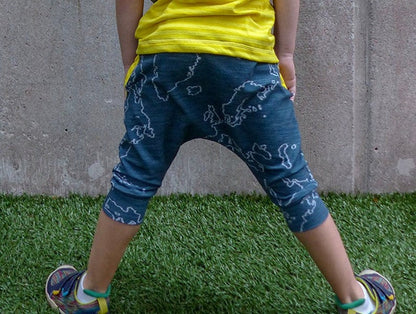 Checkered Harem Style Short pants (No Diaper Sizing)
