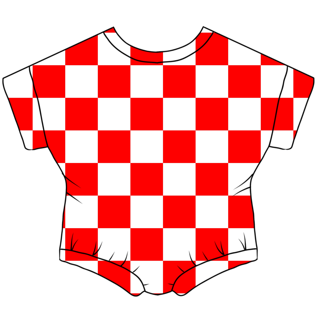Checkered Sweater Romper