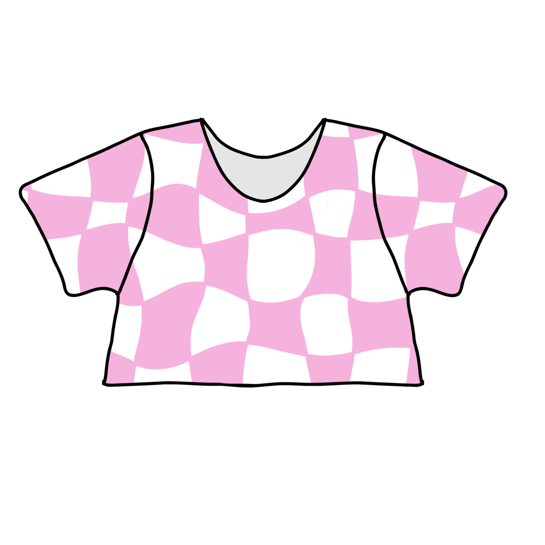 Checkered Boxy Fit Lounge Crops