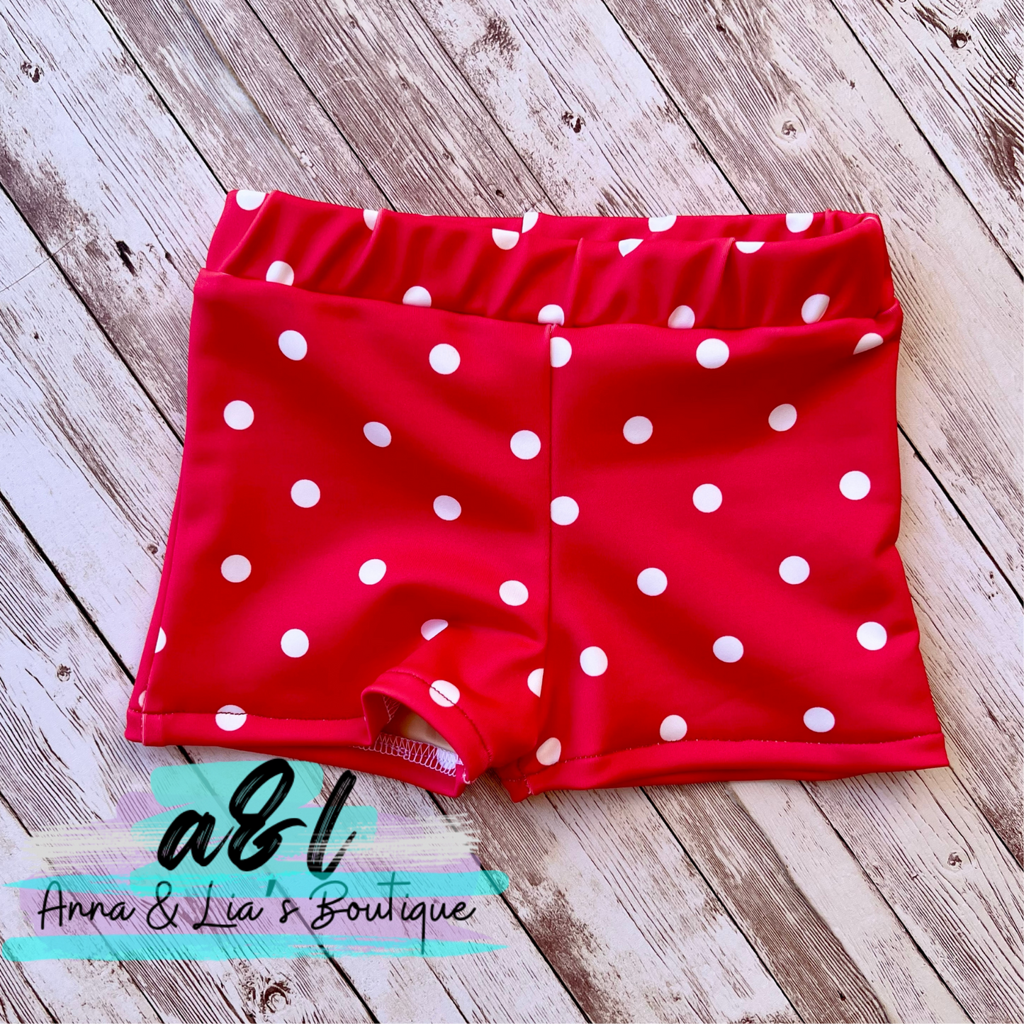RTS Red Polka-dot Swim Briefs 18-24m